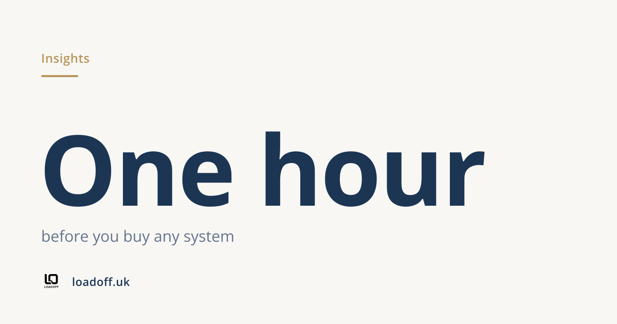 One hour: before you buy any system