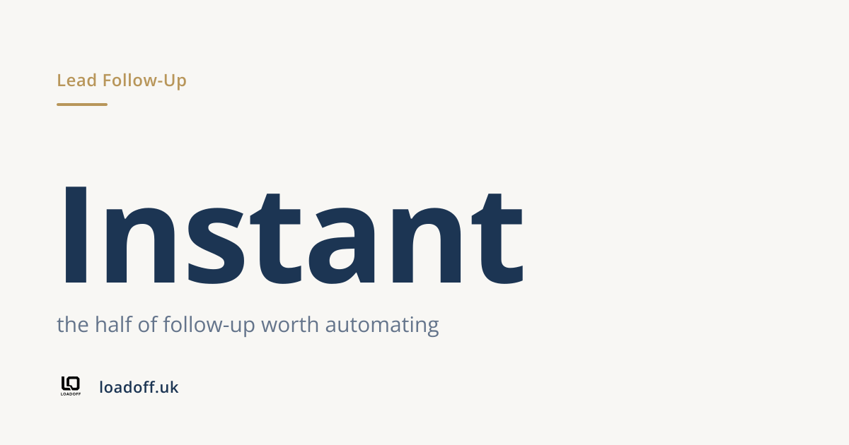 Instant: the half of follow-up worth automating