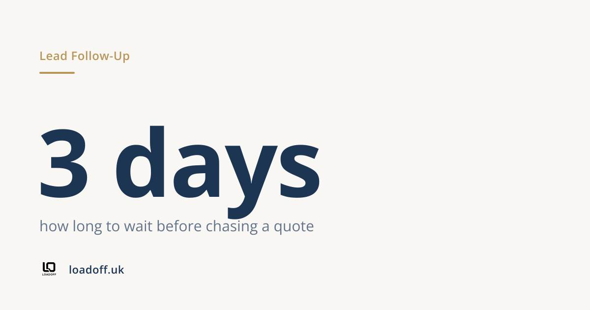 3 days: how long to wait before chasing a quote